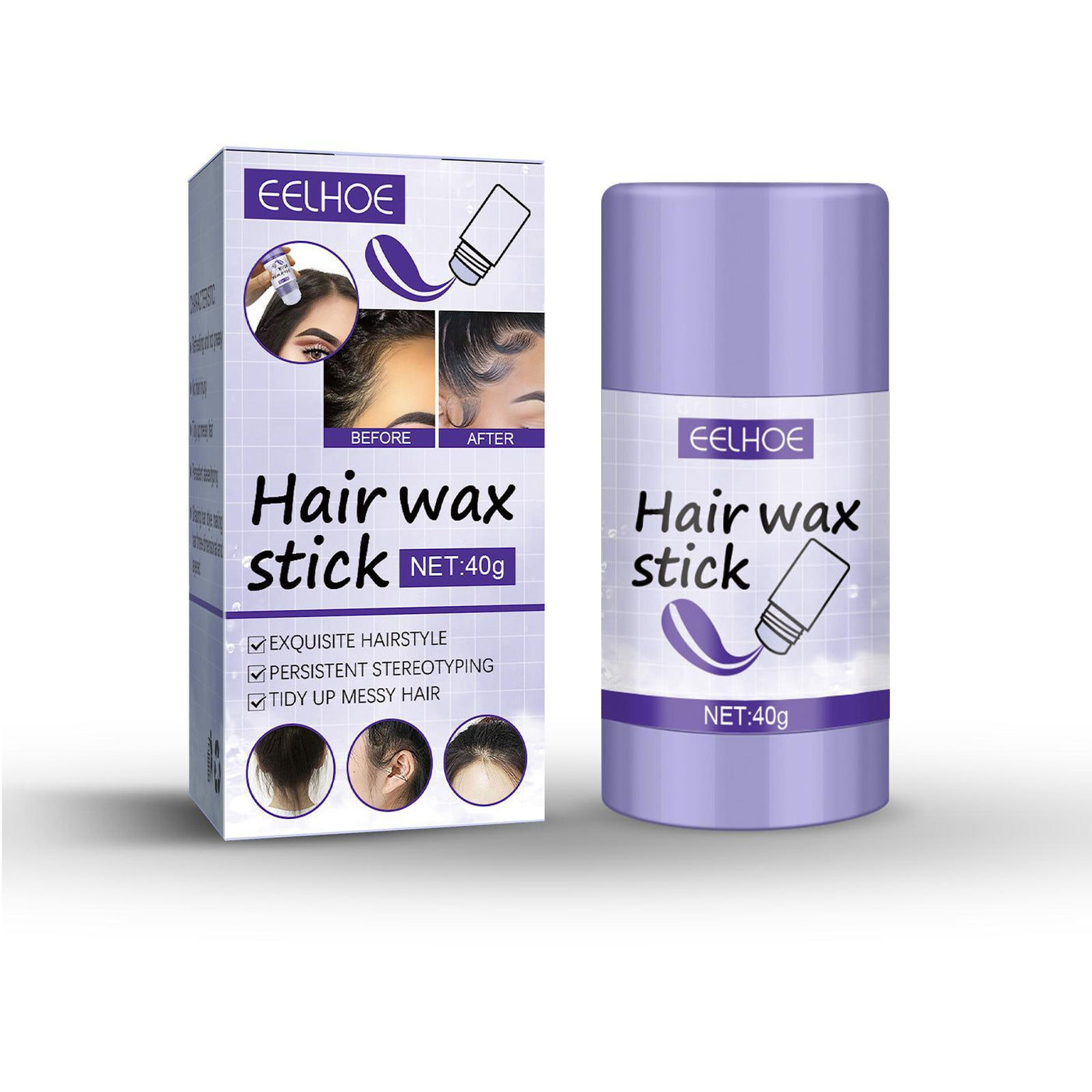 EELHOE Hair Wax Stick Broken Hair